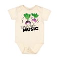 thumbnail image 1 of Inktastic Turnip the Music Partying Vegetables Boys or Girls Baby Bodysuit, 1 of 5