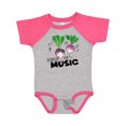 thumbnail image 1 of Inktastic Turnip the Music Partying Vegetables Boys or Girls Baby Bodysuit, 1 of 5