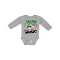 thumbnail image 1 of Inktastic Turnip the Music Partying Vegetables Boys or Girls Long Sleeve Baby Bodysuit, 1 of 5