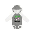 thumbnail image 1 of Inktastic Turnip the Music Partying Vegetables Boys or Girls Long Sleeve Baby Bodysuit, 1 of 5