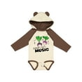 thumbnail image 1 of Inktastic Turnip the Music Partying Vegetables Boys or Girls Long Sleeve Baby Bodysuit, 1 of 5
