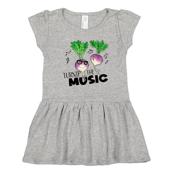 Inktastic Turnip the Music Partying Vegetables Girls Toddler Dress