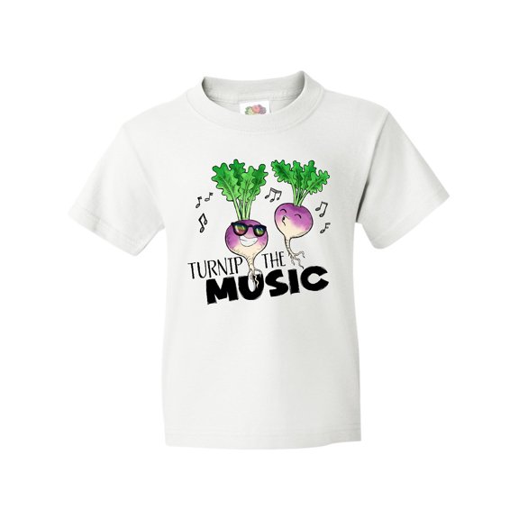 Inktastic Turnip the Music Partying Vegetables Youth T-Shirt