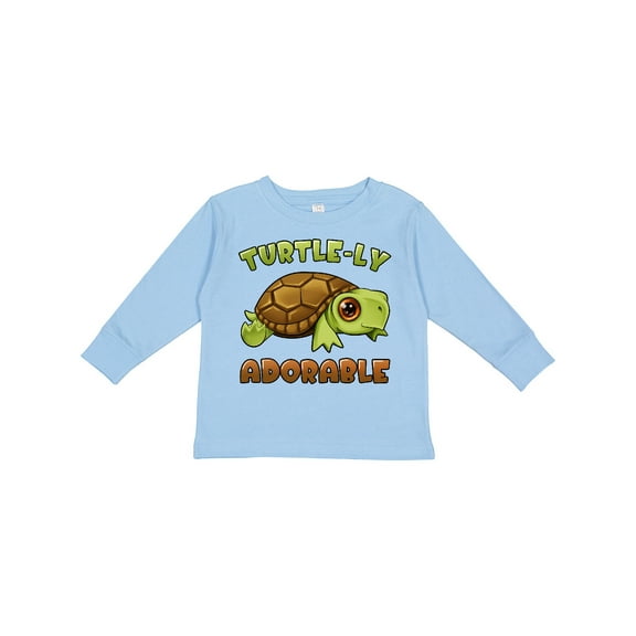 Inktastic Turtle-ly Adorable Cute Turtle Boys or Girls Long Sleeve Toddler T-Shirt