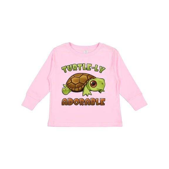 Inktastic Turtle-ly Adorable Cute Turtle Boys or Girls Long Sleeve Toddler T-Shirt