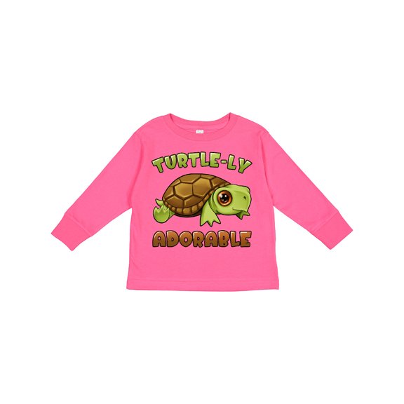 Inktastic Turtle-ly Adorable Cute Turtle Boys or Girls Long Sleeve Toddler T-Shirt