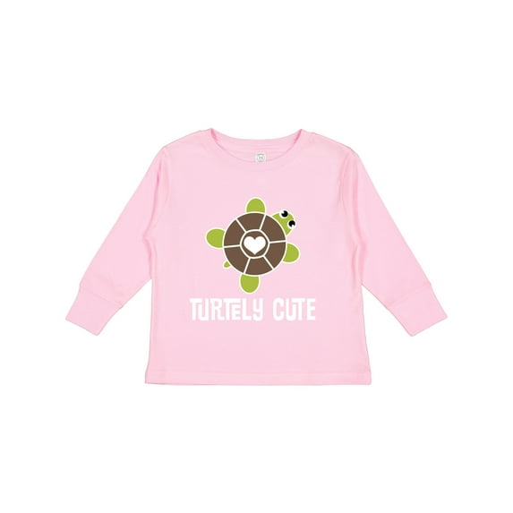 Inktastic Turtley Cute Girl Turtle Girls Long Sleeve Toddler T-Shirt