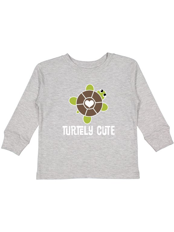 Turtley Cute Girl Turtle Girls Long Sleeve Toddler T-Shirt