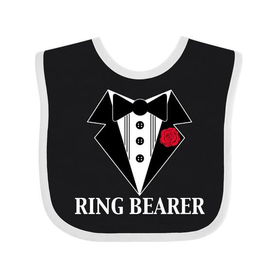 Inktastic Tuxedo Ring Bearer Boys Baby Bib