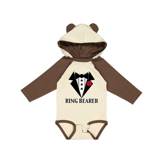 Inktastic Tuxedo Ring Bearer Boys Long Sleeve Baby Bodysuit