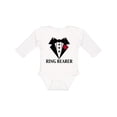 thumbnail image 1 of Inktastic Tuxedo Ring Bearer Boys Long Sleeve Baby Bodysuit, 1 of 5