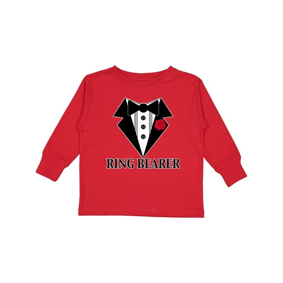 Inktastic Tuxedo Ring Bearer Boys Long Sleeve Toddler T-Shirt