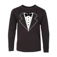 thumbnail image 1 of Inktastic Tuxedo with Bow Tie Long Sleeve Youth T-Shirt, 1 of 5