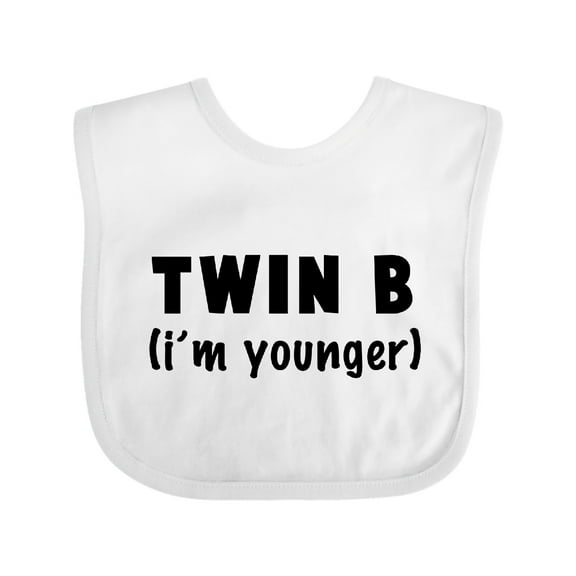 Inktastic Twin B (i'm Younger) Boys or Girls Baby Bib