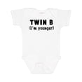thumbnail image 1 of Inktastic Twin B (i'm Younger) Boys or Girls Baby Bodysuit, 1 of 5
