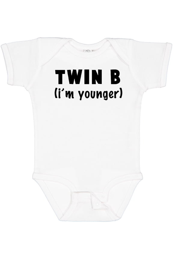 Twin B (i'm Younger) Boys or Girls Baby Bodysuit