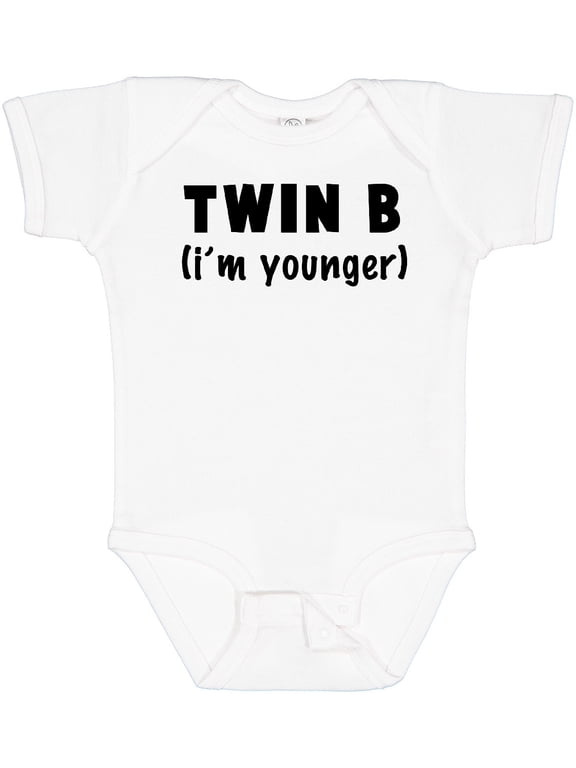 Twin B (i'm Younger) Boys or Girls Baby Bodysuit