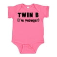 thumbnail image 1 of Inktastic Twin B (i'm Younger) Boys or Girls Baby Bodysuit, 1 of 5