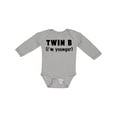 thumbnail image 1 of Inktastic Twin B (i'm Younger) Boys or Girls Long Sleeve Baby Bodysuit, 1 of 5