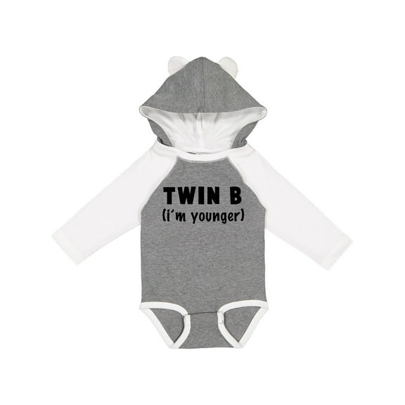 Inktastic Twin B (i'm Younger) Boys or Girls Long Sleeve Baby Bodysuit
