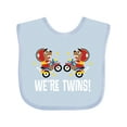 thumbnail image 1 of Inktastic Twin Boy Motorcycle Bear Boys Baby Bib, 1 of 4