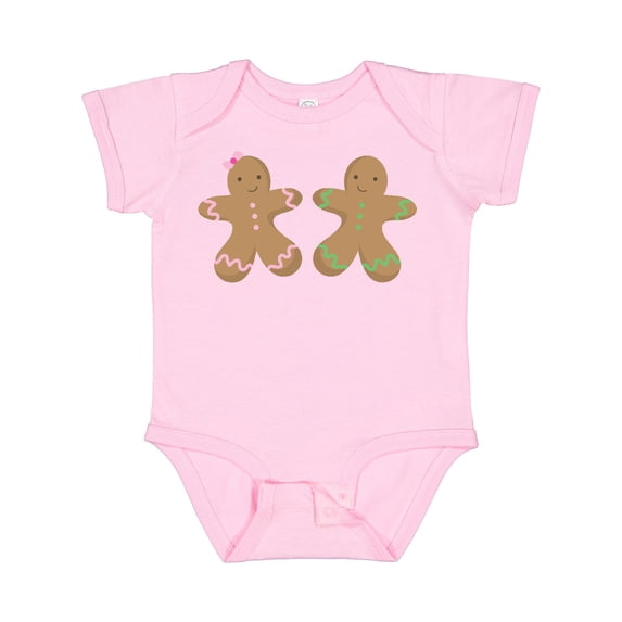Inktastic Twin Gingerbread Boy and Girl Co Boys or Girls Baby Bodysuit
