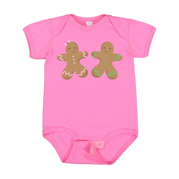 Inktastic Twin Gingerbread Boy and Girl Co Boys or Girls Baby Bodysuit