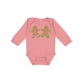 thumbnail image 1 of Inktastic Twin Gingerbread Boy and Girl Co Boys or Girls Long Sleeve Baby Bodysuit, 1 of 5