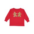 thumbnail image 1 of Inktastic Twin Gingerbread Boy and Girl Co Boys or Girls Long Sleeve Toddler T-Shirt, 1 of 5