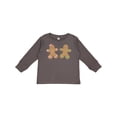 thumbnail image 1 of Inktastic Twin Gingerbread Boy and Girl Co Boys or Girls Long Sleeve Toddler T-Shirt, 1 of 5