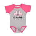 thumbnail image 1 of Inktastic Twin Girls Pink Llama Girls Baby Bodysuit, 1 of 5