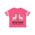 thumbnail image 1 of Inktastic Twin Girls Pink Llama Girls Toddler T-Shirt, 1 of 5