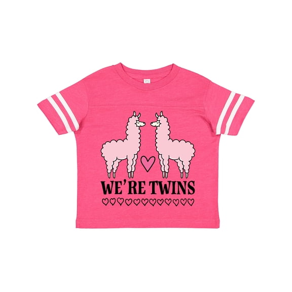 Inktastic Twin Girls Pink Llama Girls Toddler T-Shirt