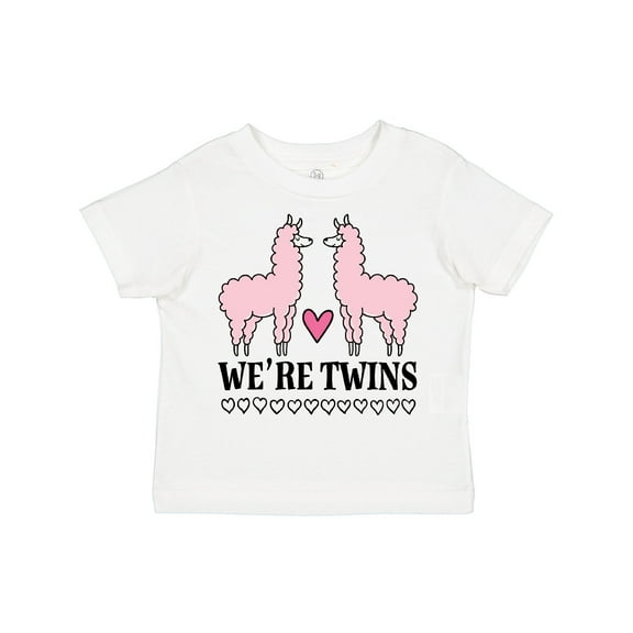 Inktastic Twin Girls Pink Llama Girls Toddler T-Shirt