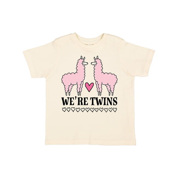 Inktastic Twin Girls Pink Llama Girls Toddler T-Shirt