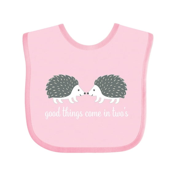 Inktastic Twin Hedgehogs Baby Gift Boys or Girls Baby Bib