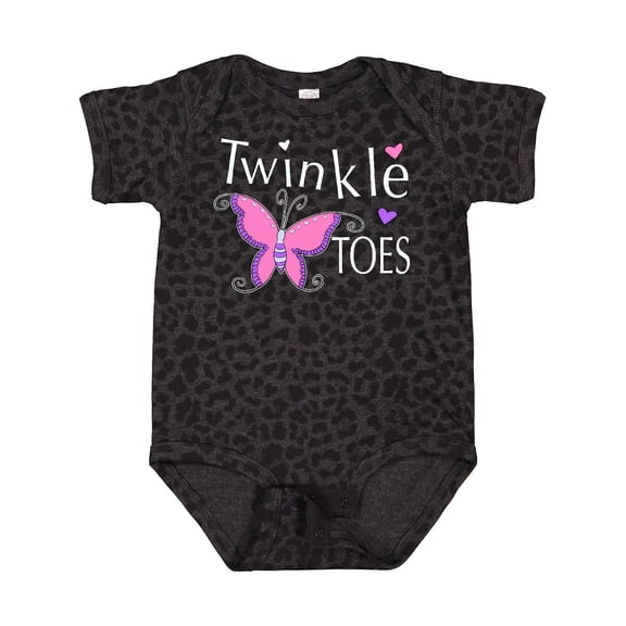 Inktastic Twinkle Toes Pretty Butterfly Girls Baby Bodysuit