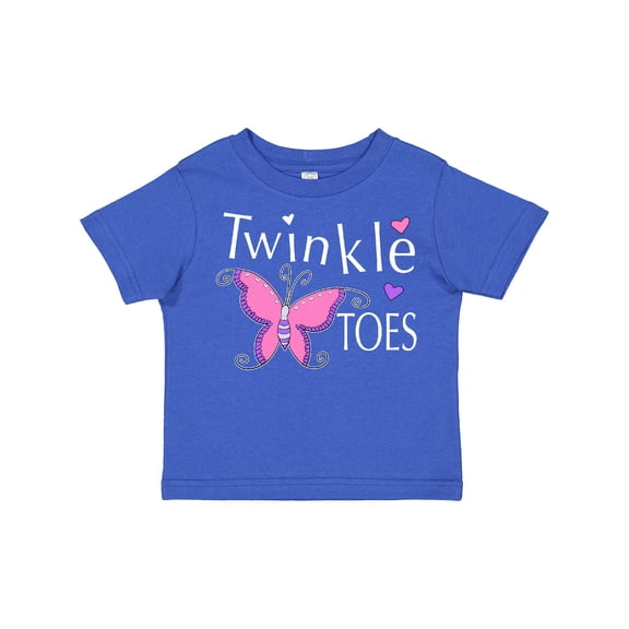 Inktastic Twinkle Toes Pretty Butterfly Girls Toddler T-Shirt