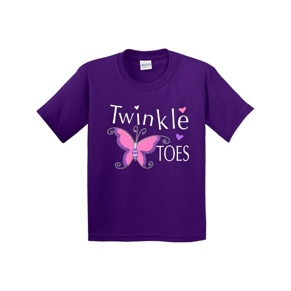 Inktastic Twinkle Toes Pretty Butterfly Youth T-Shirt