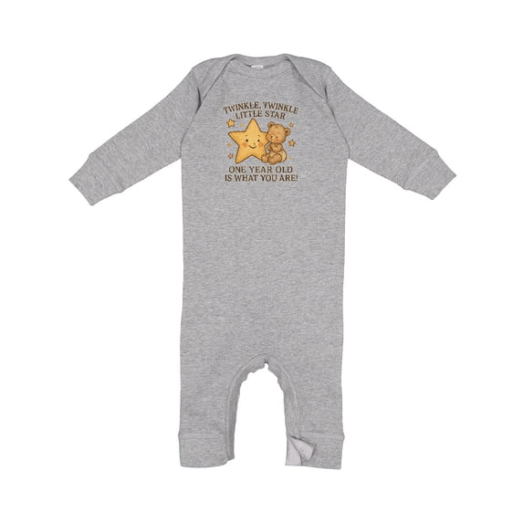 Inktastic Twinkle Twinkle Little Star One Year Old Birthday Baby Romper Coveralls