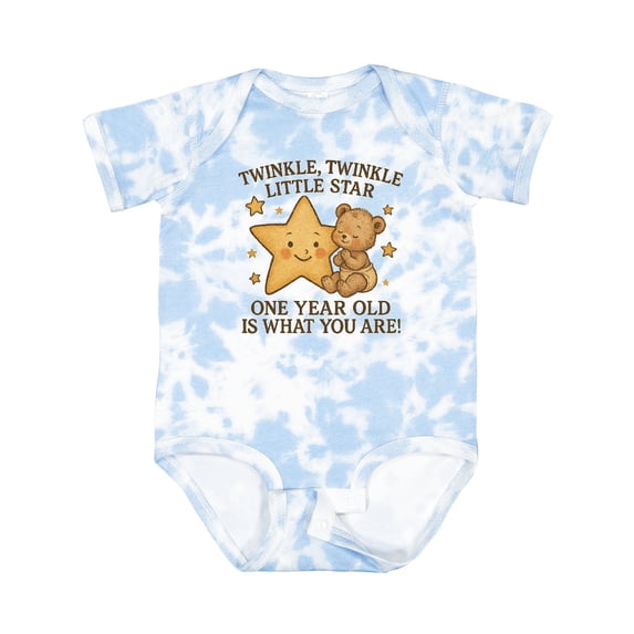 Inktastic Twinkle Twinkle Little Star One Year Old Birthday Boys or Girls Baby Bodysuit