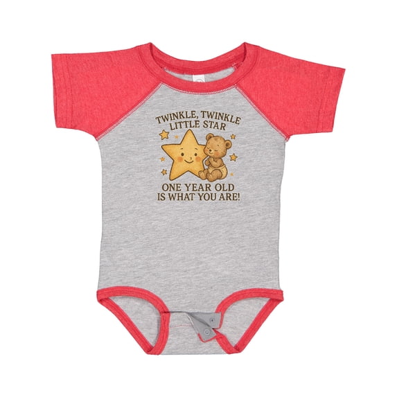 Inktastic Twinkle Twinkle Little Star One Year Old Birthday Boys or Girls Baby Bodysuit
