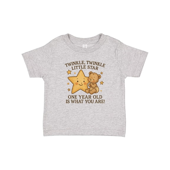 Inktastic Twinkle Twinkle Little Star One Year Old Birthday Boys or Girls Baby T-Shirt