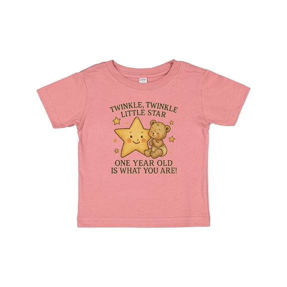 Inktastic Twinkle Twinkle Little Star One Year Old Birthday Boys or Girls Baby T-Shirt