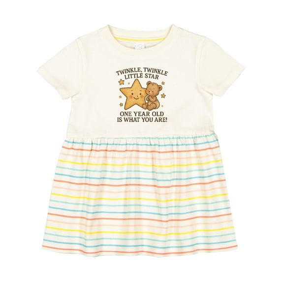Inktastic Twinkle Twinkle Little Star One Year Old Birthday Girls Baby Dress