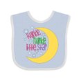 thumbnail image 1 of Inktastic Twinkle Twinkle Little Star with Yellow Moon Boys or Girls Baby Bib, 1 of 4
