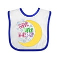 thumbnail image 1 of Inktastic Twinkle Twinkle Little Star with Yellow Moon Boys or Girls Baby Bib, 1 of 4
