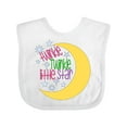thumbnail image 1 of Inktastic Twinkle Twinkle Little Star with Yellow Moon Boys or Girls Baby Bib, 1 of 4