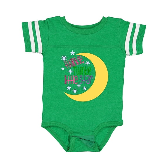 Inktastic Twinkle Twinkle Little Star with Yellow Moon Boys or Girls Baby Bodysuit