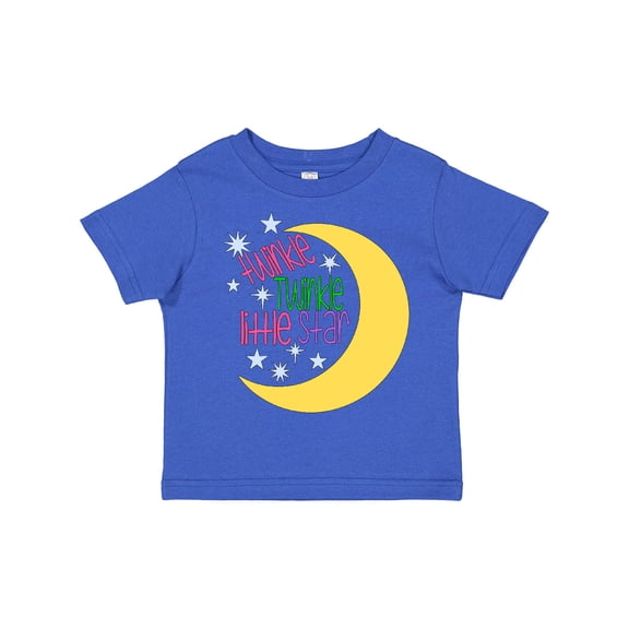Inktastic Twinkle Twinkle Little Star with Yellow Moon Boys or Girls Toddler T-Shirt
